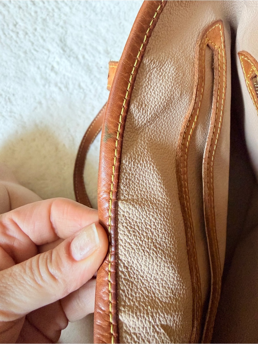Louis Vuitton Monogram Bucket Bag in Brown & Tan Leather Trim - Picture 8 of 16